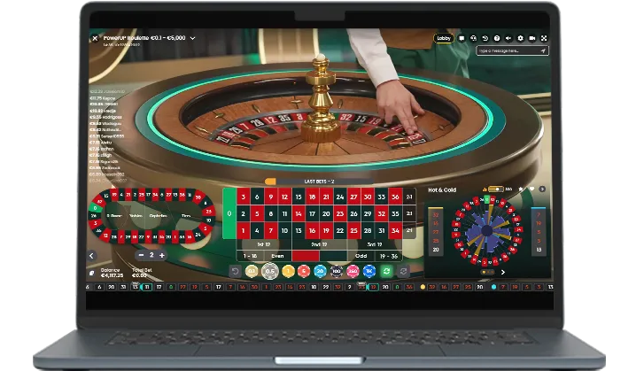 Mega Roulette — интерфейс на телефоне