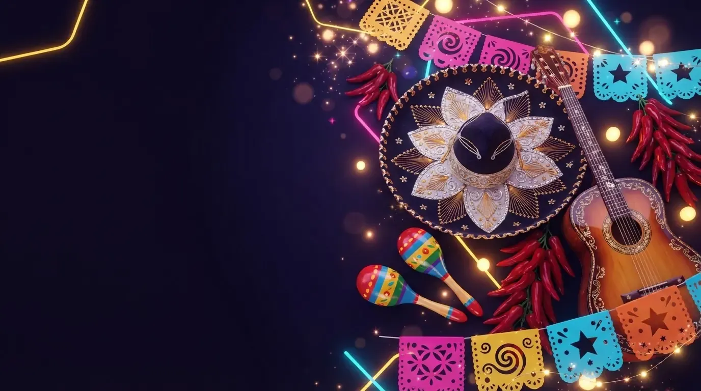 Hot Fiesta — иллюстрация к слоту Pragmatic Play (мексиканская фиеста, пиньяты)