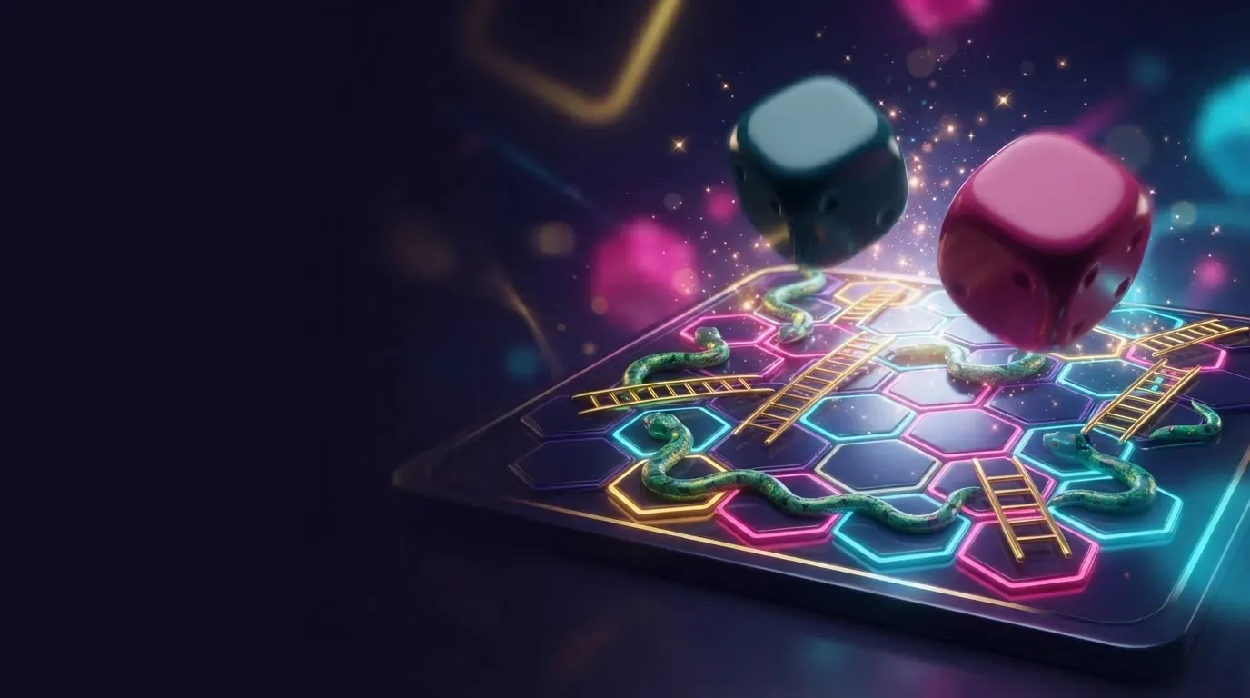 Snakes and Ladders Megadice — иллюстрация к слоту Pragmatic Play (настольная игра, джунгли, горилла)